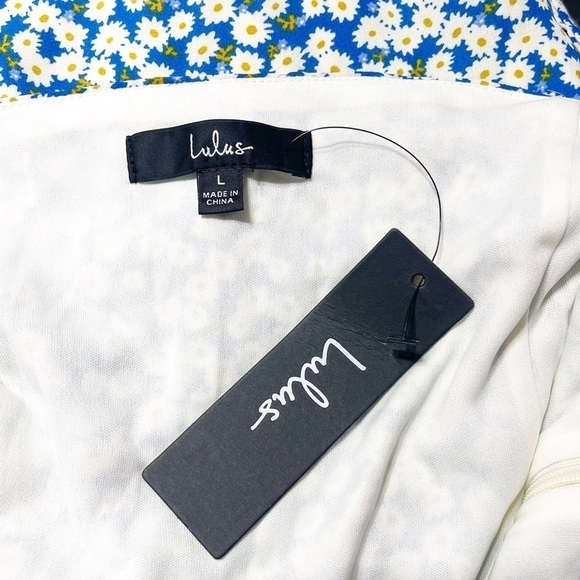 Lulu’s Darling Daisy Blue Floral Midi Dress Size Large Nwt - Picture 10 of 11